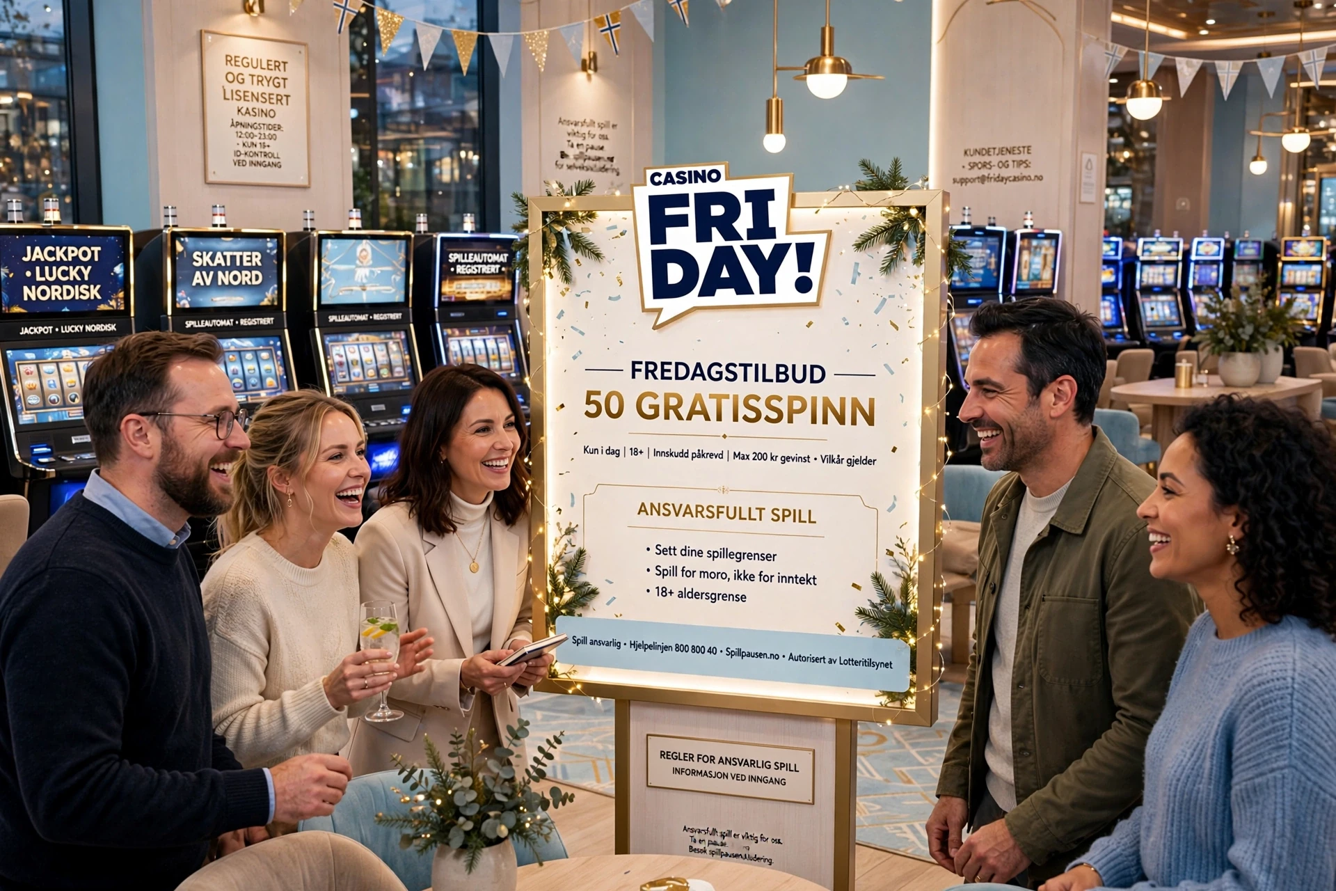 bonus i hendene på en mann hos FRIDAY CASINO